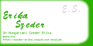 erika szeder business card